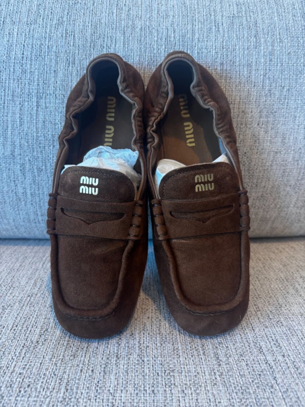 Authentic Miu Miu Ruches suede loafers - Picture 7 of 9